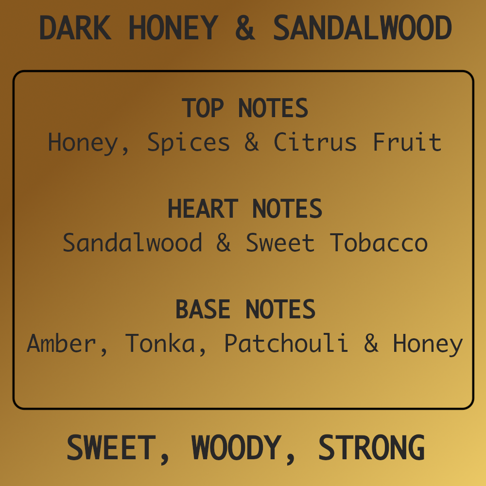 Dark Honey & Sandalwood - Large Reed Diffuser 150ml