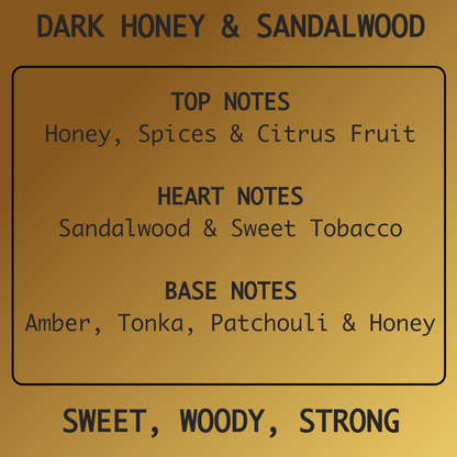 Dark Honey & Sandalwood Wax Melts 85g | 70+ hours of fragrance