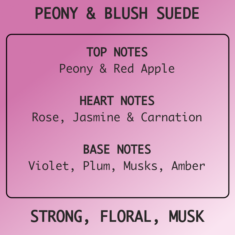 Peony & Blush Suede Luxury Wax Melts 85g | 70+ hours of fragrance